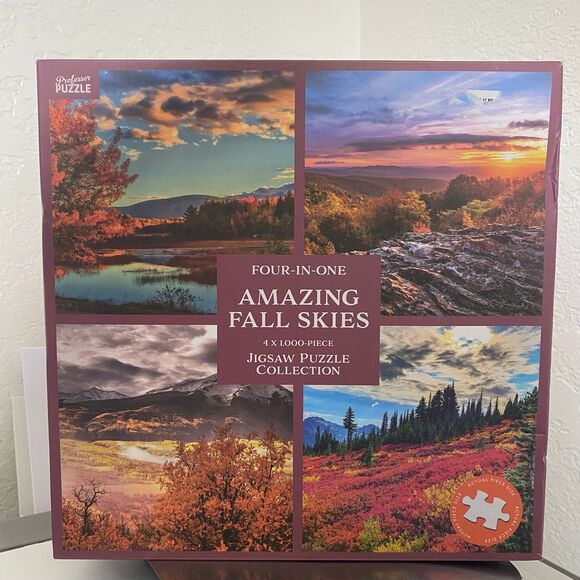 4 1000 Piece Puzzles Fall Nature Jigsaw Puzzle Game - Picture 1 of 2